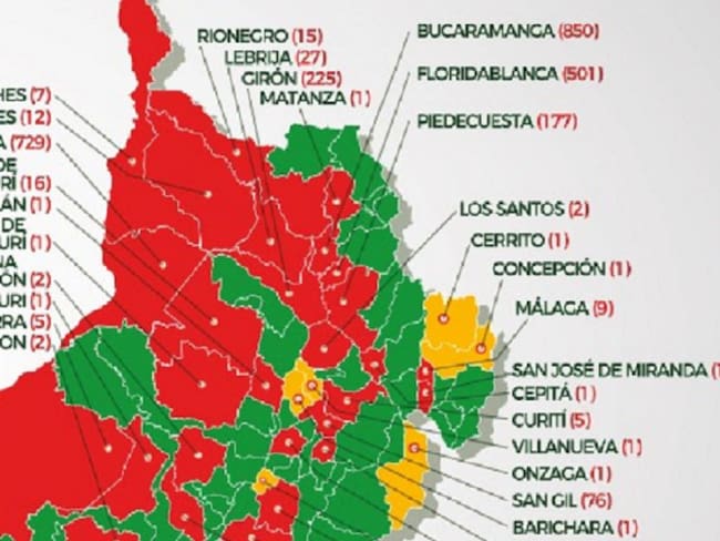 A 2.724 asciende el número de contagios por COVID-19 en Santander