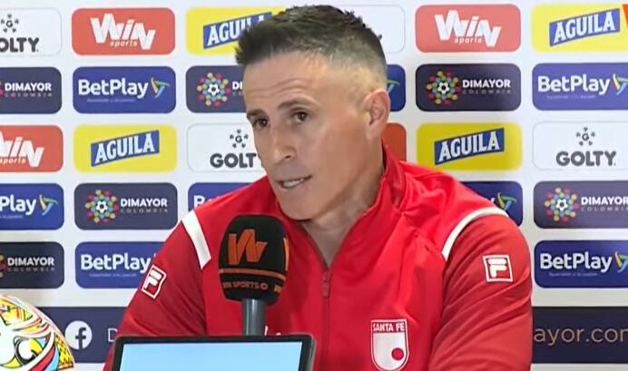 Pablo Peirano, entrenador de Santa Fe / Captura de panatalla