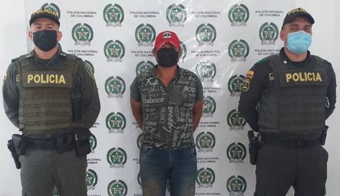 El indiciado Elmer Gómez Tuberquia fue capturado en el municipio de Gigante.