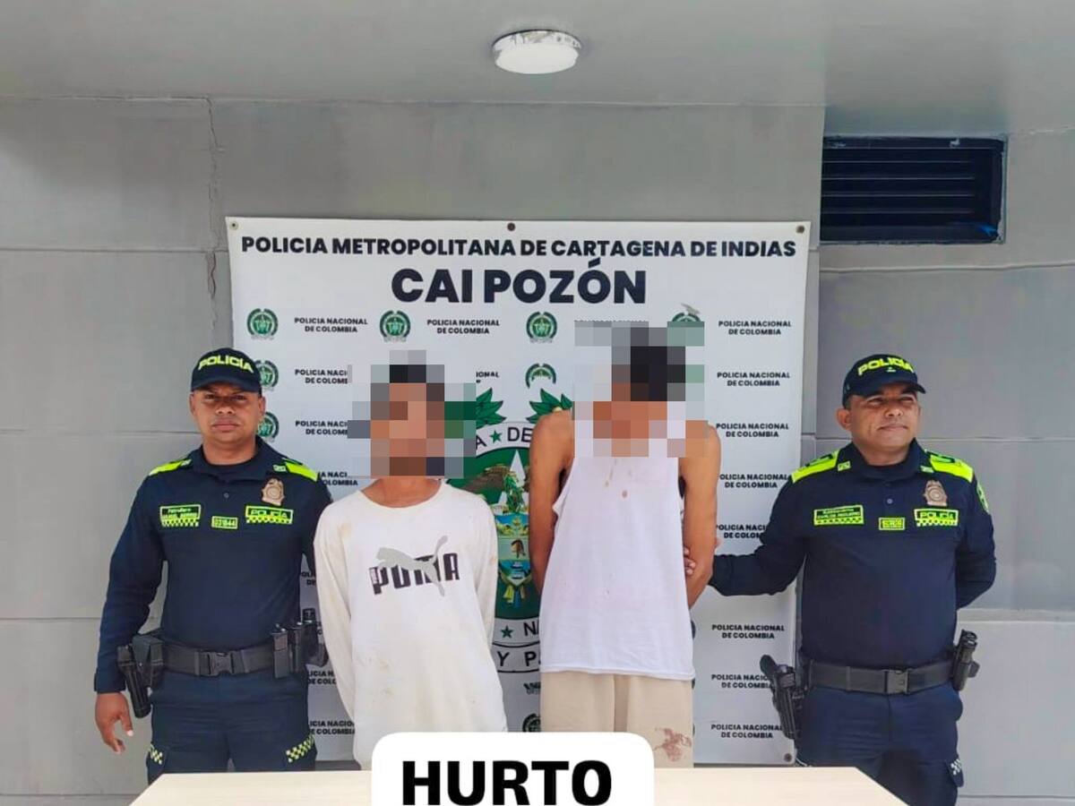 Capturan en El Pozón a dos presuntos delincuentes por hurto