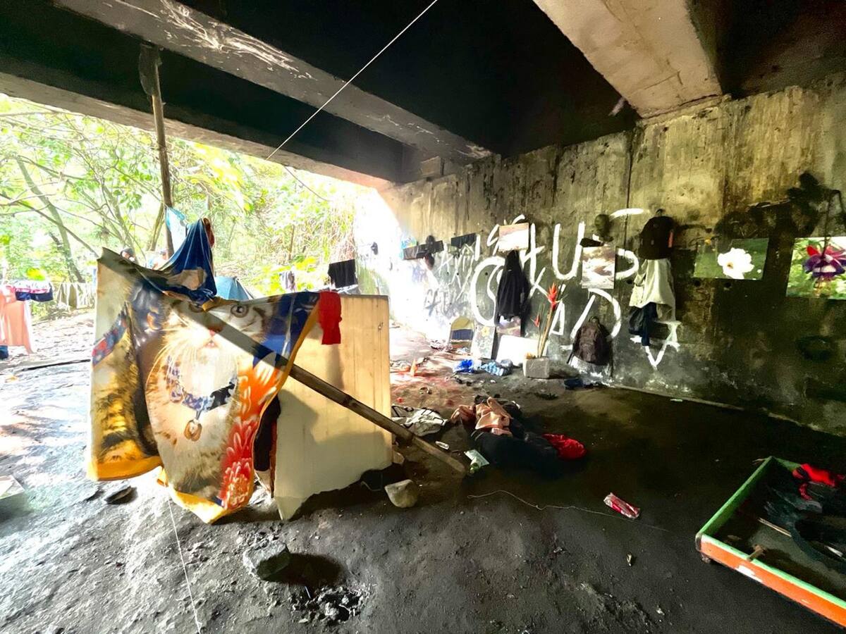 Habitantes en condición de calle tenían hasta agua potable en un cambuche en Ibagué