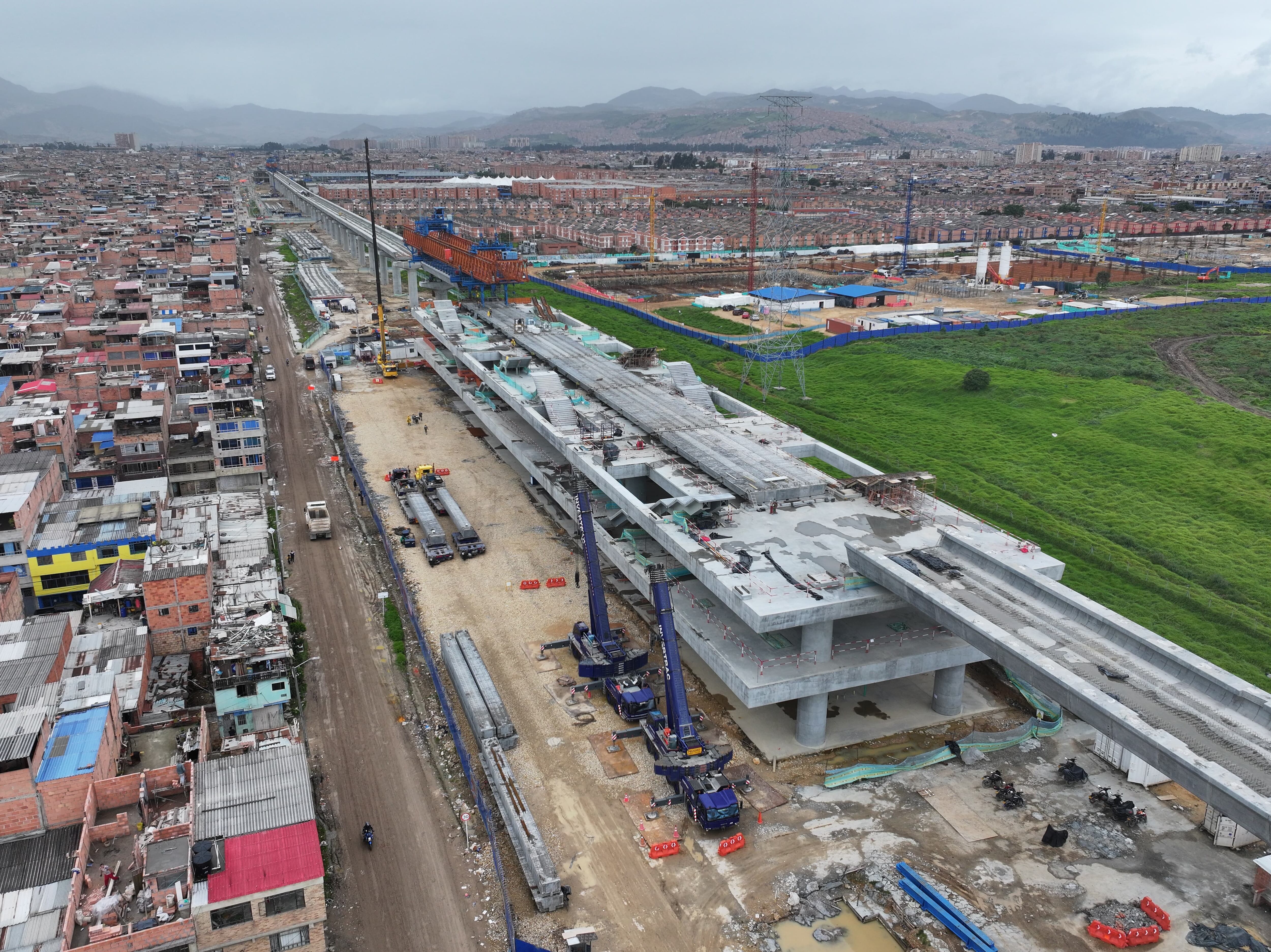 Estaciones en construcción de la primera línea del metro de Bogotá. Foto: Alcaldía de Bogotá.