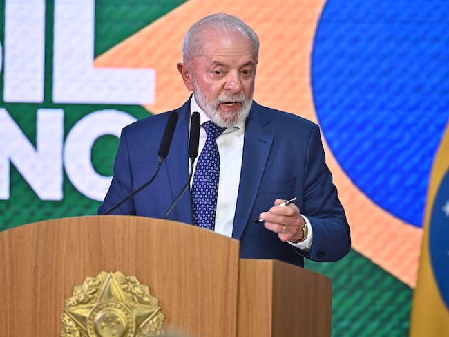El 13 de agosto de 2025, el presidente Lula da Silva en una ceremonia en el Palacio de Planalto. (Foto de Ton Molina/NurPhoto vía Getty Images)