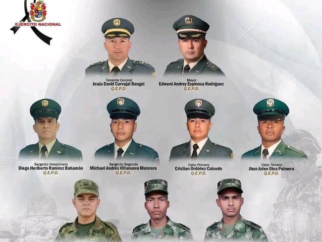 Dos de los nueve militares muertos eran oriundos del Tolima