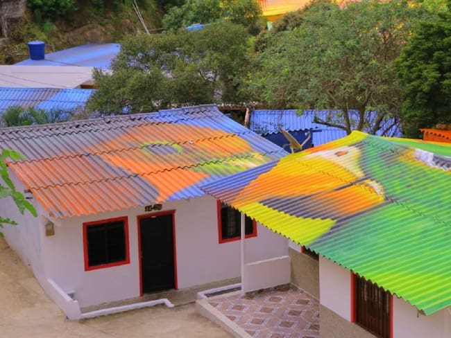 Mural en techos en las casas de Usiacurí