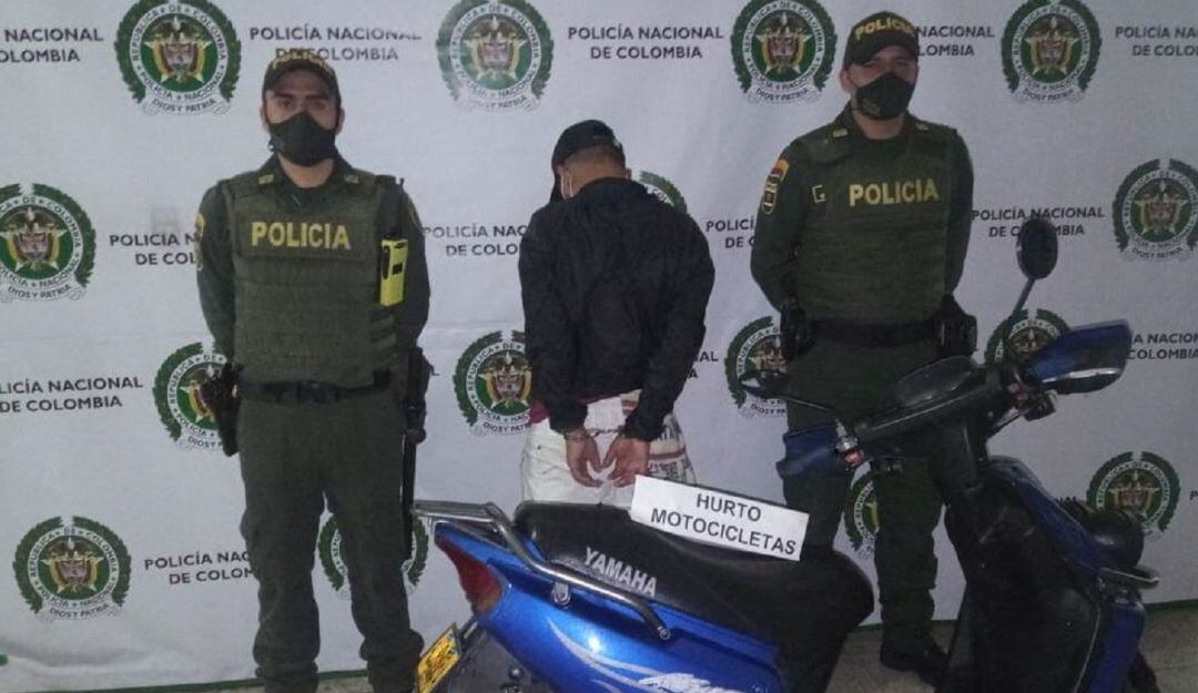 Moto recuperada en Manizales