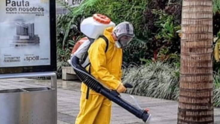 Mantenemos limpia y desinfectada a la ciudad de Armenia; operaria de EPA