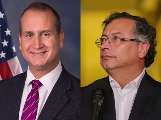 Representante de la Cámara de EE.UU., Mario Díaz-Balart. Presidente de Colombia, Gustavo Petro.