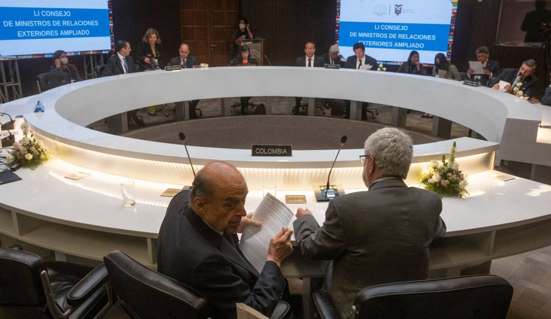 Reunión de cancilleres miembros de la Comunidad Andina.               Foto: Getty 