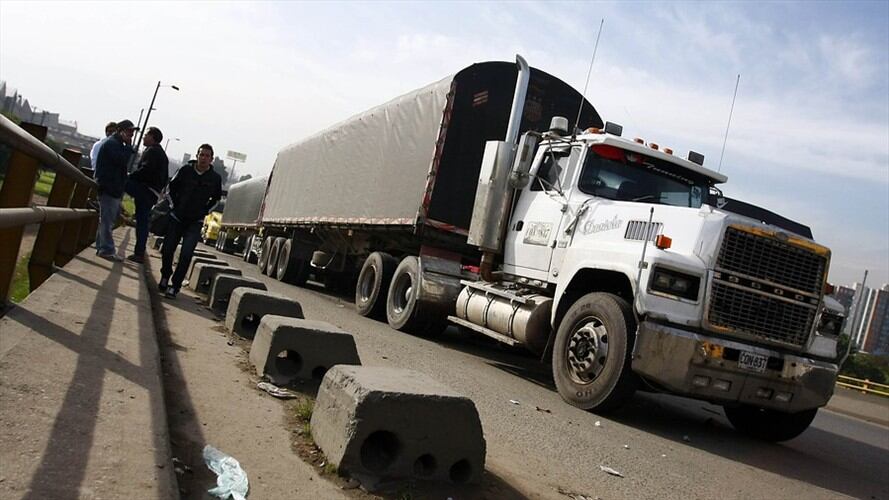 Paro camionero. Foto: Colprensa