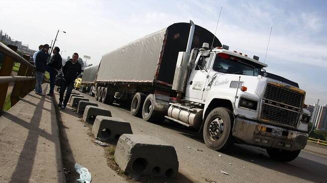 Paro camionero. Foto: Colprensa