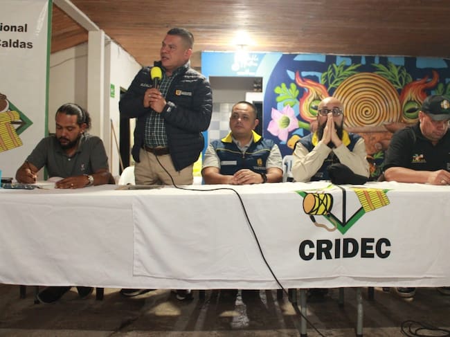 Socialización de las afectaciones ocasionadas por las lluvias en Riosucio. Foto: Facebook Alcaldía Riosucio, Caldas.