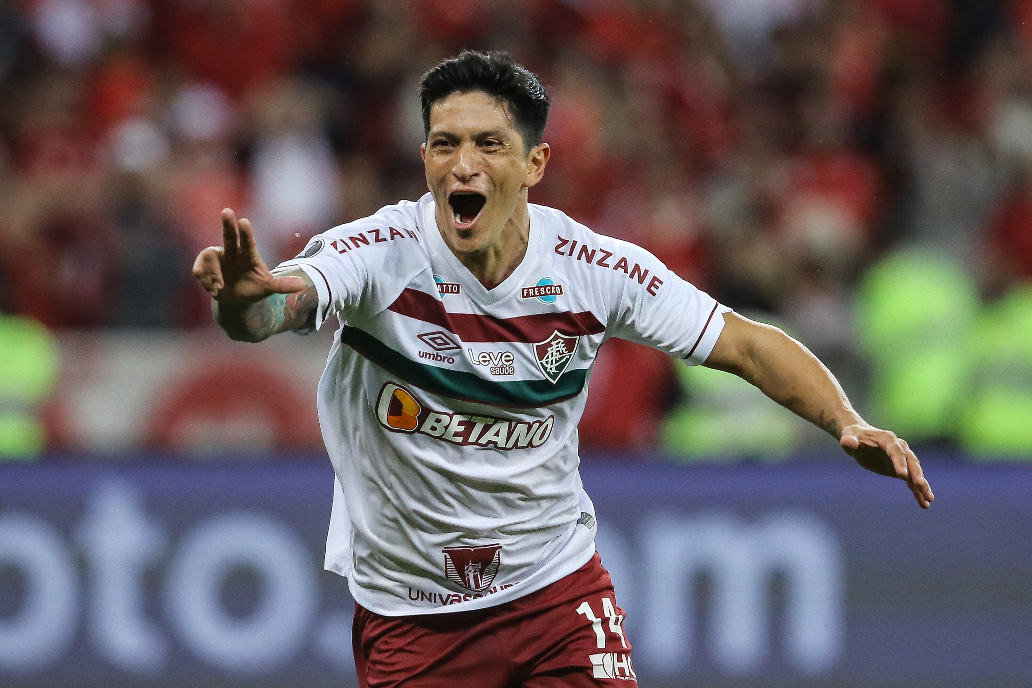 Germán Cano festeja el gol de la clasificación del Fluminense a la final de la Copa Libertadores. (Photo by Pedro H. Tesch/Getty Images)