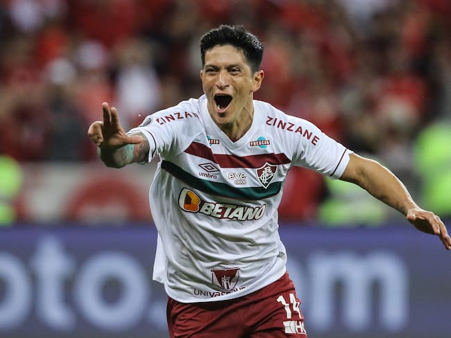 Germán Cano festeja el gol de la clasificación del Fluminense a la final de la Copa Libertadores. (Photo by Pedro H. Tesch/Getty Images)