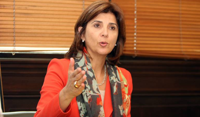 La ministra de Relaciones Exteriores, María Ángela Holguín.