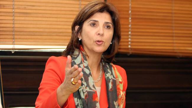 La ministra de Relaciones Exteriores, María Ángela Holguín.