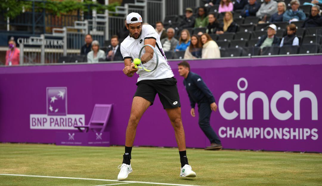 Matteo Berrettini en la semifinal ante Álex de Miñaur del torneo de Queen´s