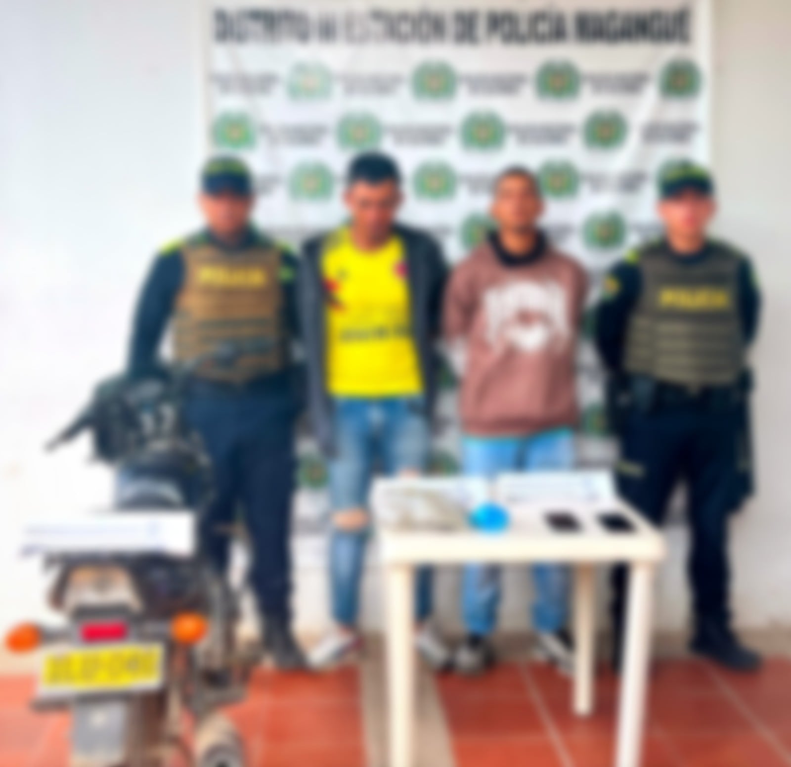 Capturados. // Policía de Bolívar