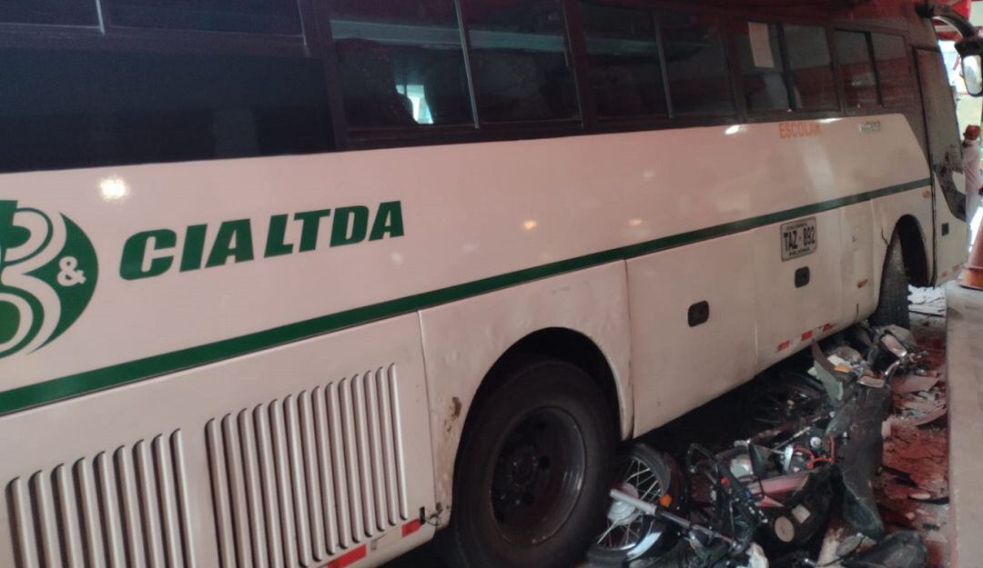 Siete vehículos resultaron averiados tras el siniestro vial