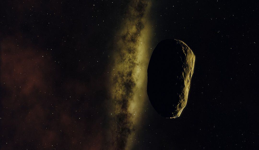 Imagen ilustración de asteroide.