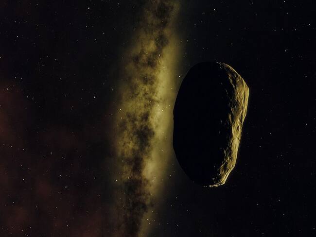 Imagen ilustración de asteroide.