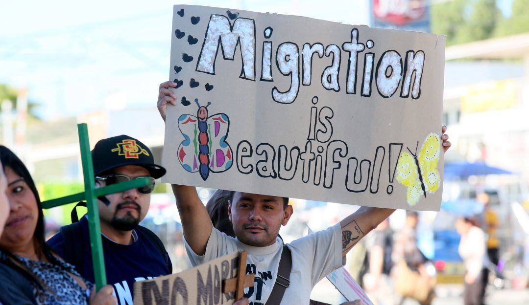 Migrantes latinos en Estados Unidos.