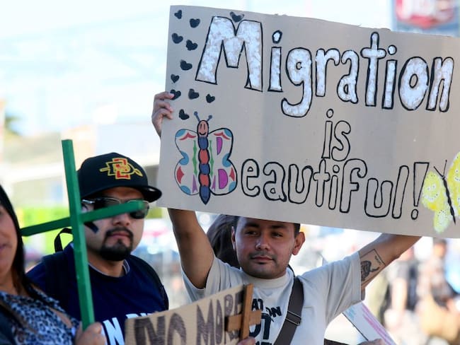 Migrantes latinos en Estados Unidos.