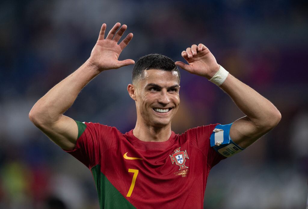 Cristiano Ronaldo celebra su gol ante Ghana en el estreno del Mundial Qatar 2022 (Photo by Visionhaus//Getty Images)