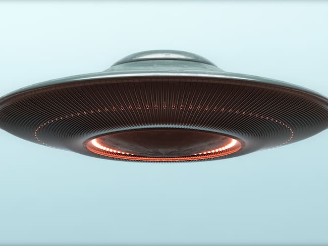 Unidentified flying object (UFO), illustration.