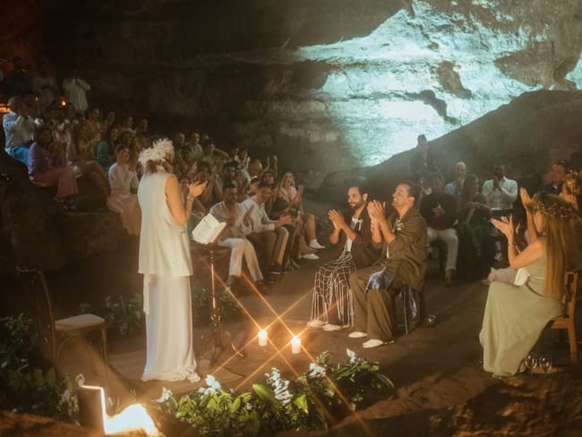 Pareja se casó en la Cueva del Nitro de Zapatoca