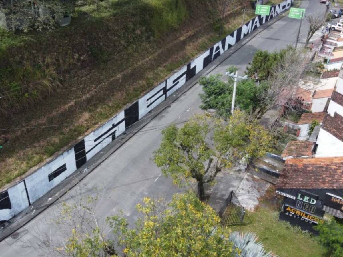 Controversia entre jóvenes y Alcaldía Pereira por mural 'Nos están matando'