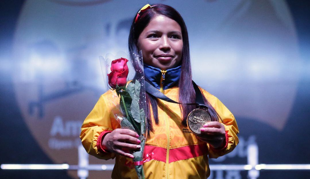 Aura Cristina Poblador, campeona de la Para Powerlifting en la categoría 41KG