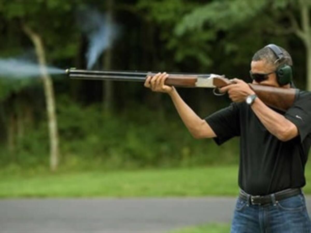 La Casa Blanca publica fotografía en la que se ve a Obama practicando tiro al blanco