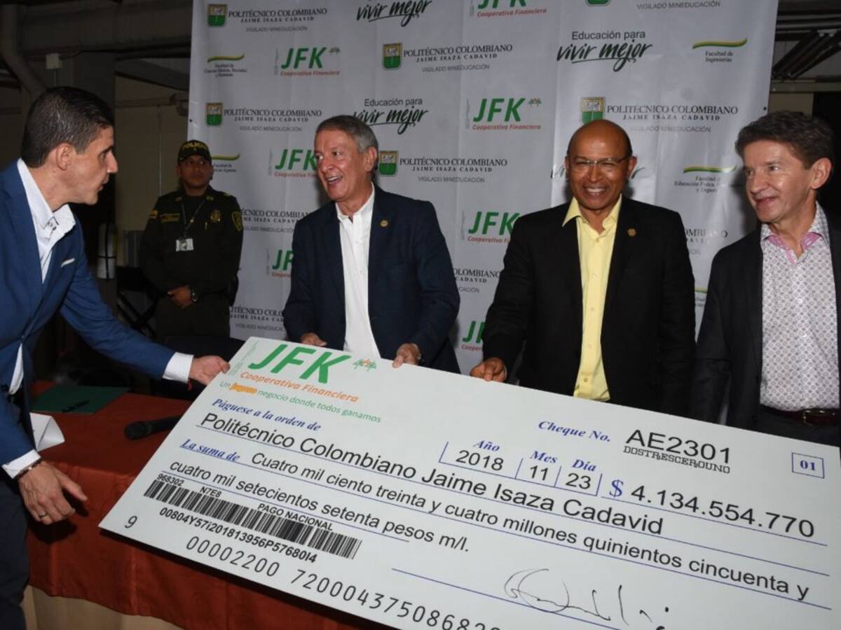 Cooperativa destinó 4 mil millones de pesos al Politécnico Jaime Isaza