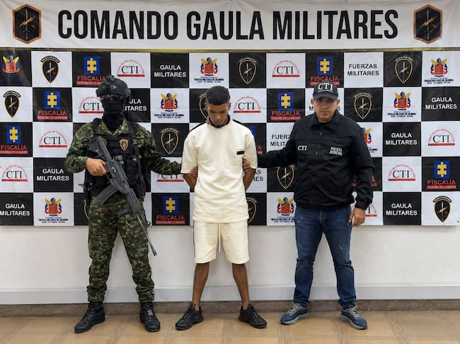 Capturan a alias ‘Petato’, presunto cobrador de extorsiones del Clan del Golfo en Córdoba. Foto: Gaula Militar.