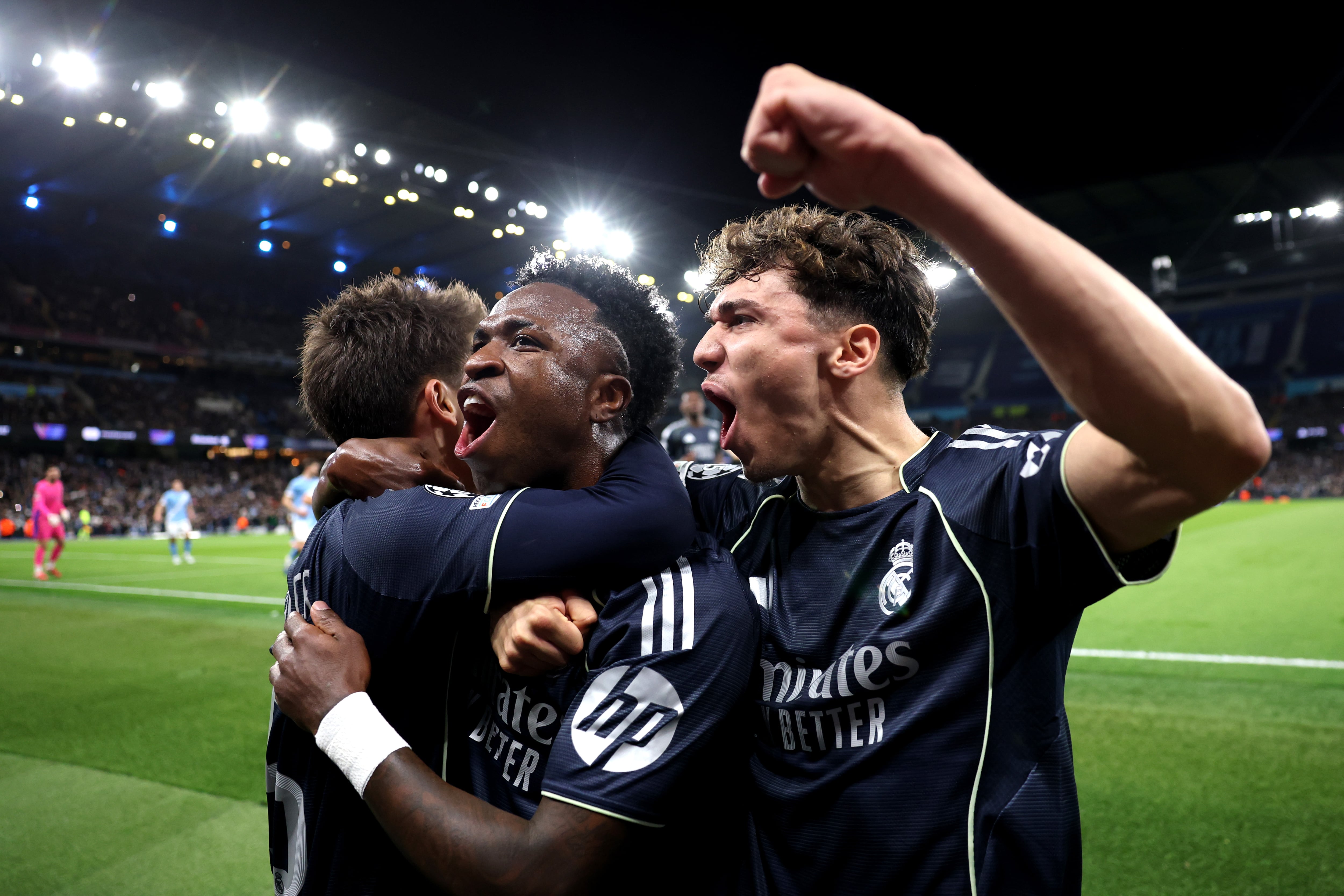 Luis Díaz y Bayern Múnich celebran: Real Madrid tendrá dura baja en cuartos de final de la Champions. (Photo by Carl Recine/Getty Images)