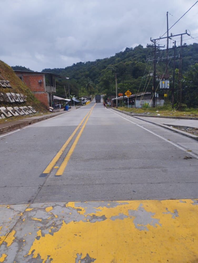 Corredor vial en la zona limítrofe entre Risaralda y Chocó