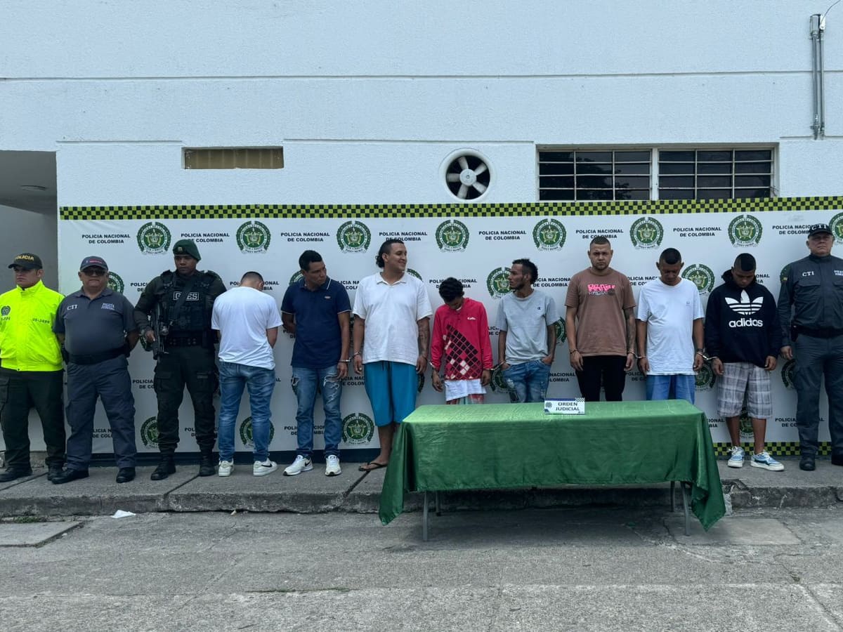Capturados ocho cabecillas que lideraban extorsiones y homicidios en Tuluá, Valle