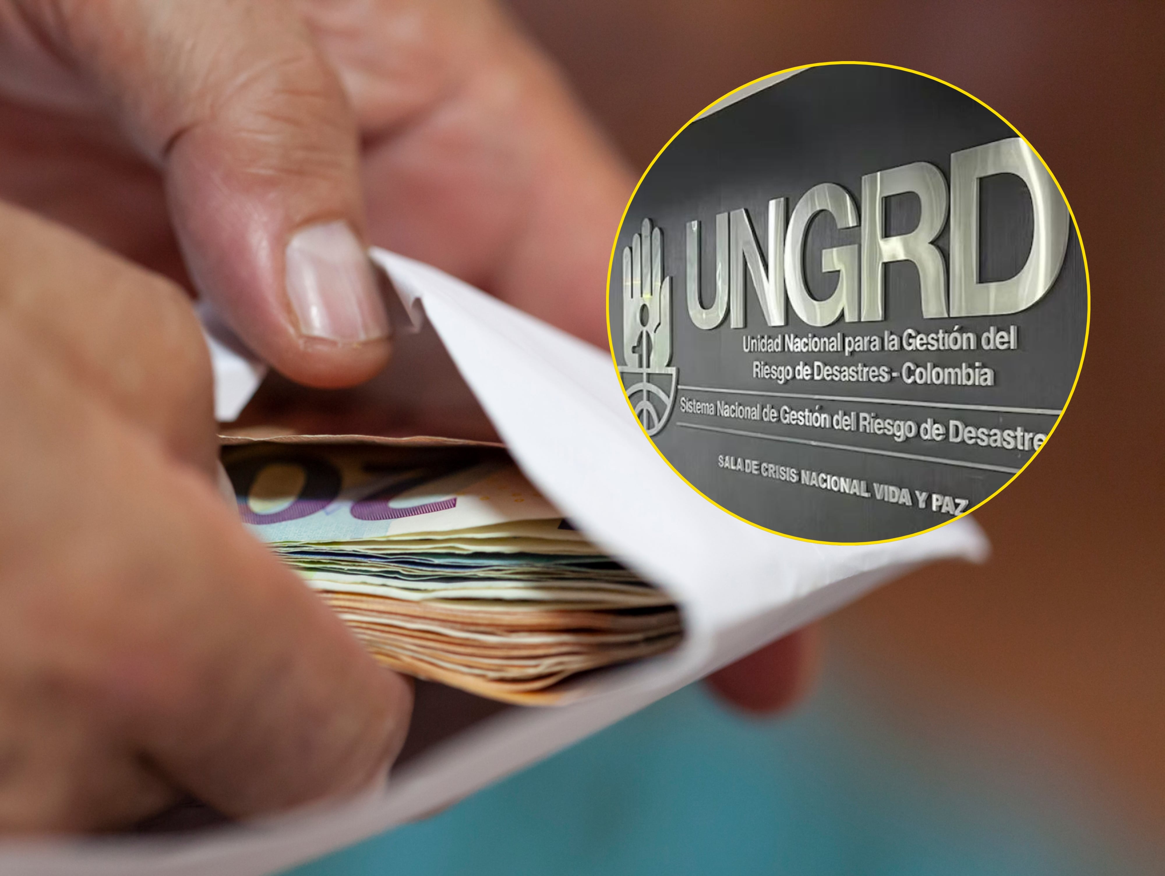 Imagen de referencia y logo de la UNGRD. Foto: Getty Images / UNGRD