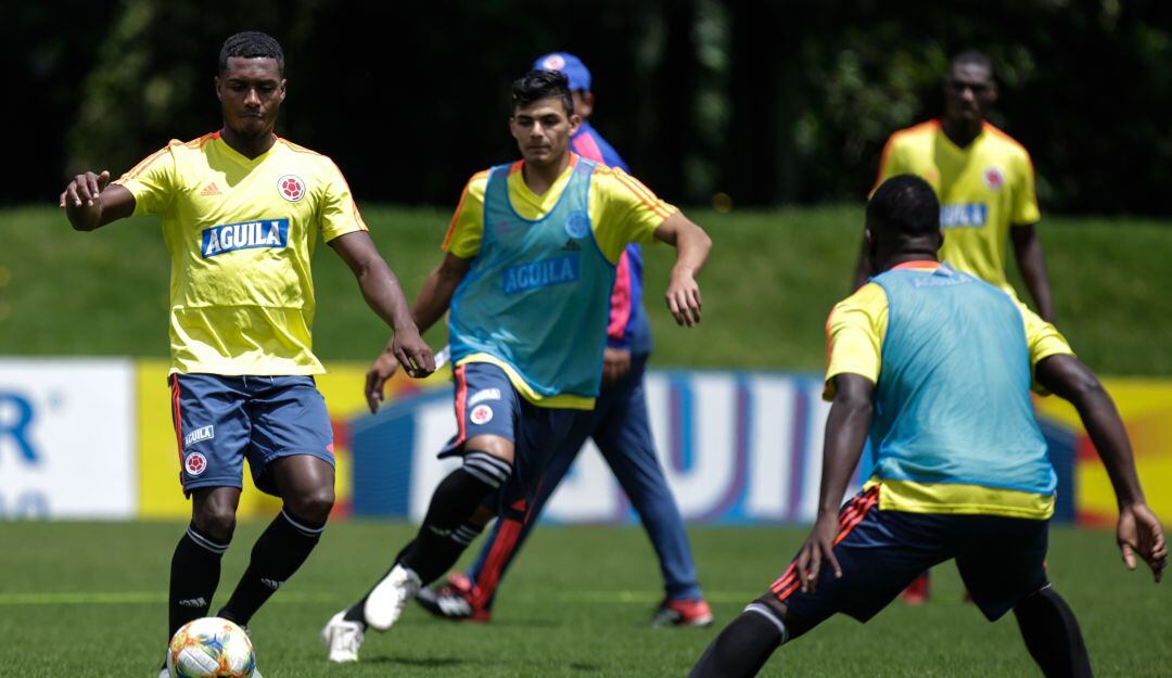 Selección Colombia sub-20 en un microciclo de preparación de Bogotá.