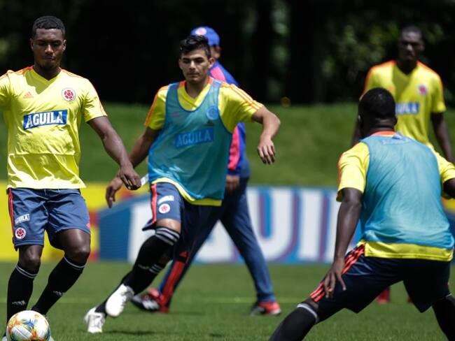 Selección Colombia sub-20 en un microciclo de preparación de Bogotá.