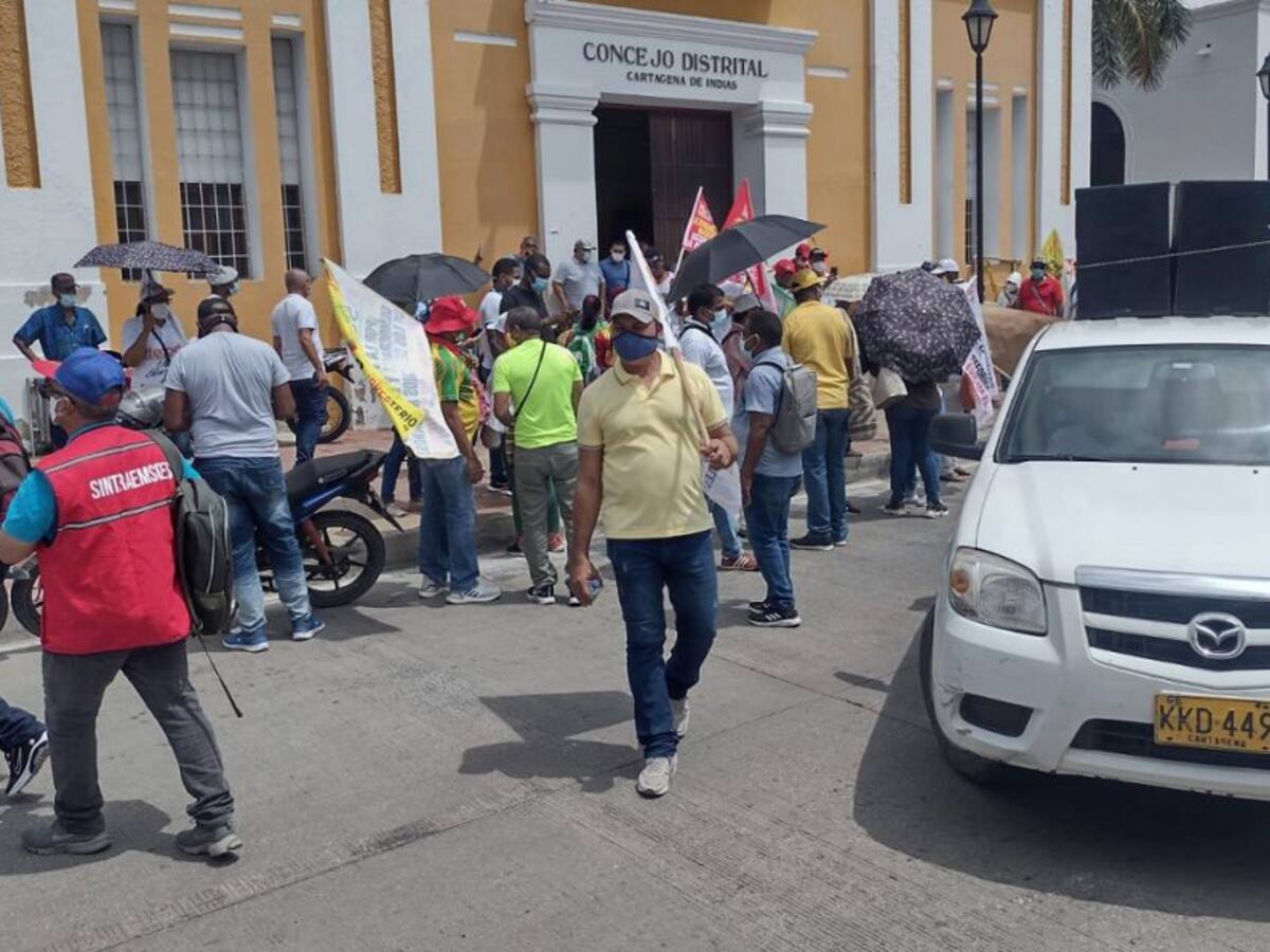 Cartagena participó en jornada nacional de manifestaciones