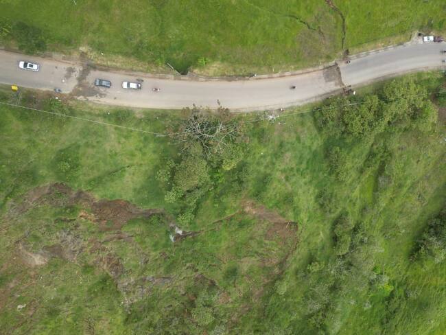 Alerta en Nariño por posible deslizamiento de tierra que afectaría la Vía Panamericana. | Foto: Suministrada.