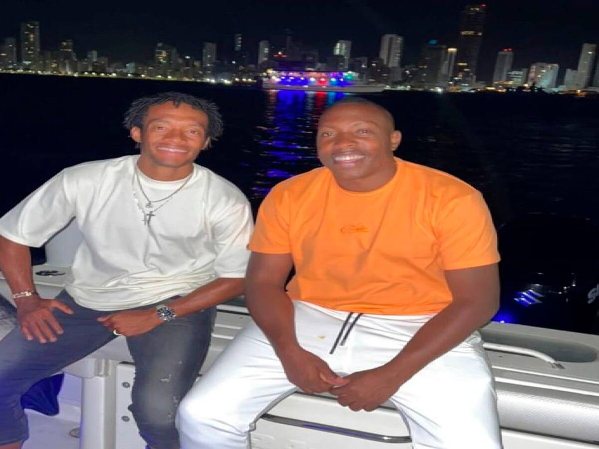 Juan Guillermo Cuadrado y el influencer Polibamba de visita por Cartagena