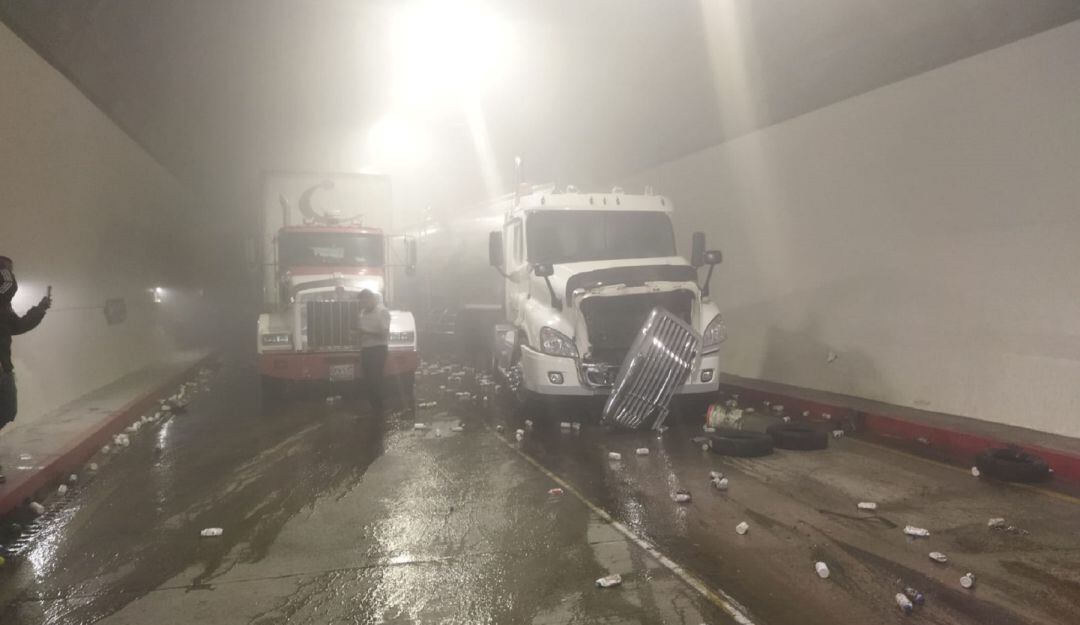 Accidente de tránsito en el túnel Los Venados