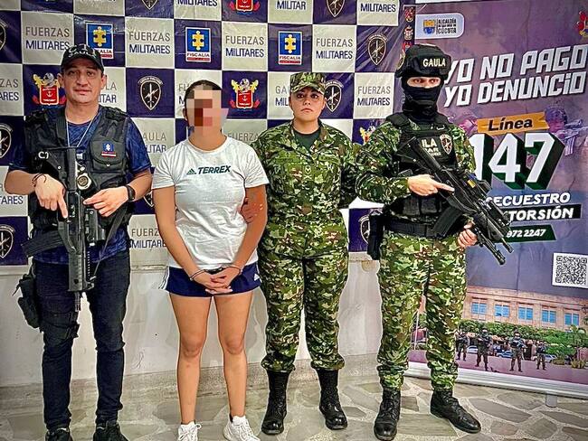 Exigía 200 millones de pesos para no atentar contra un joven y su familia. Foto: Cortesía.