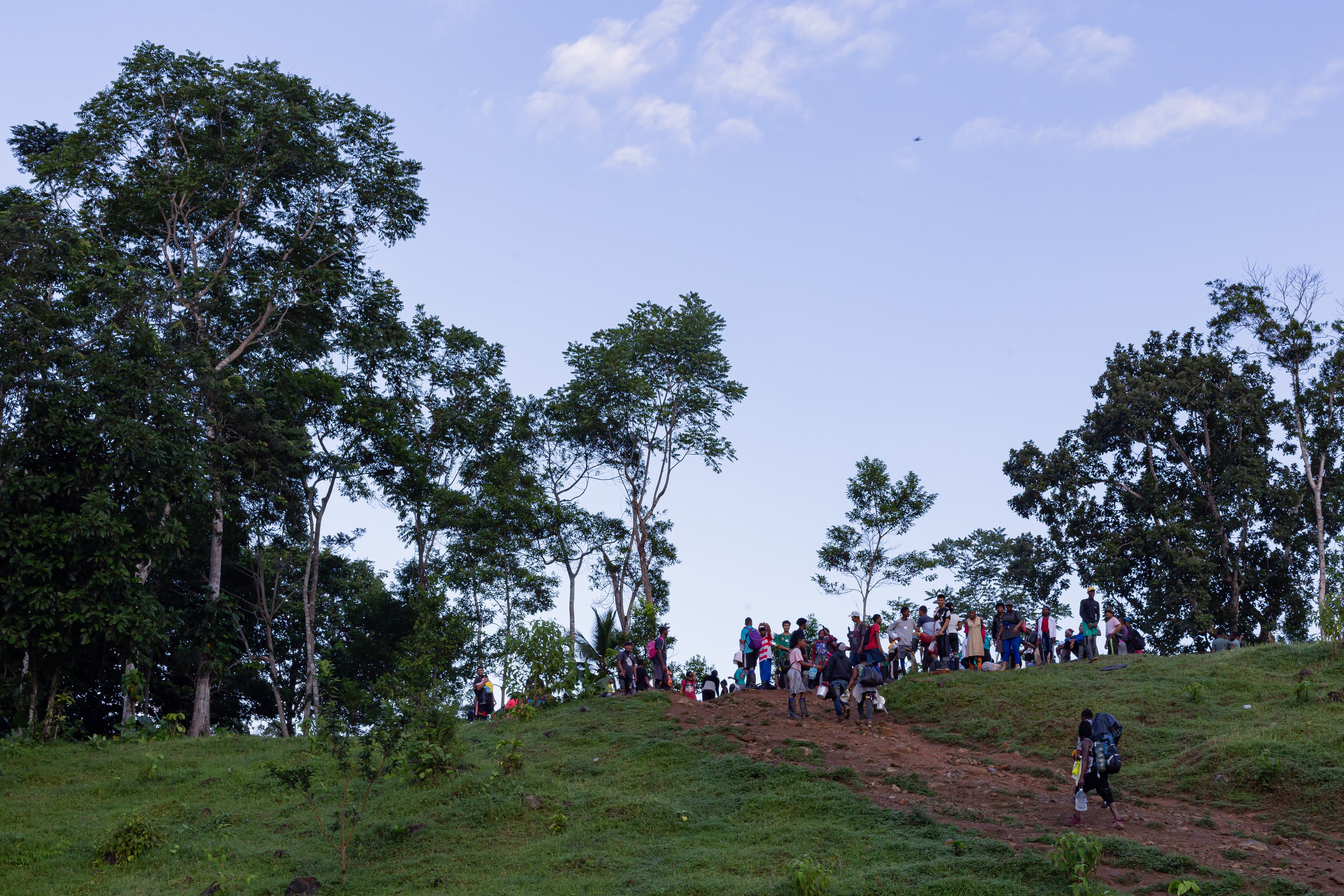 Migración de personas hacia el norte de América por el Tapón del Darién. (Foto vía Getty Images).
