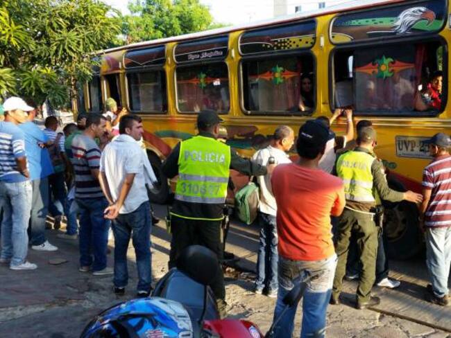 Toma de las autoridades a buses en Barranquilla, para prevenir  atracos