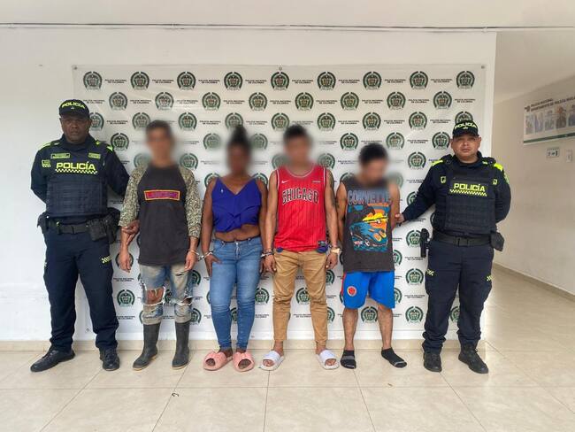 se les judicializó por el delito de daño en bien ajeno. Foto policía Huila.