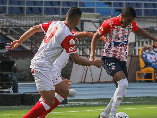 Partido entre Junior y Santa Fe por la ida de los cuartos de final de la Liga Colombiana